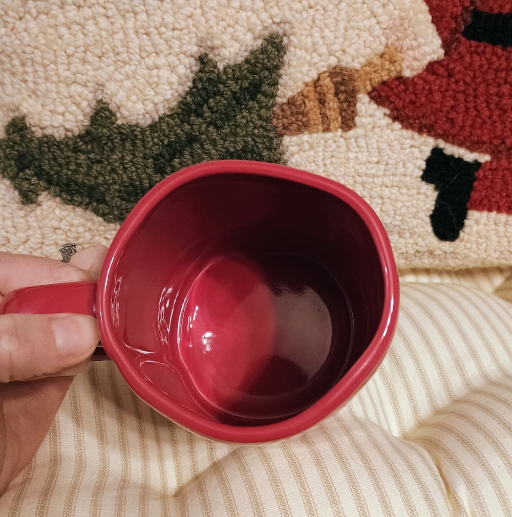 Rae Dunn Believe Red Ceramic Mug -NEW - Picture 6 of 7